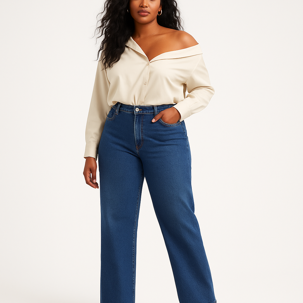 Straight leg jeans