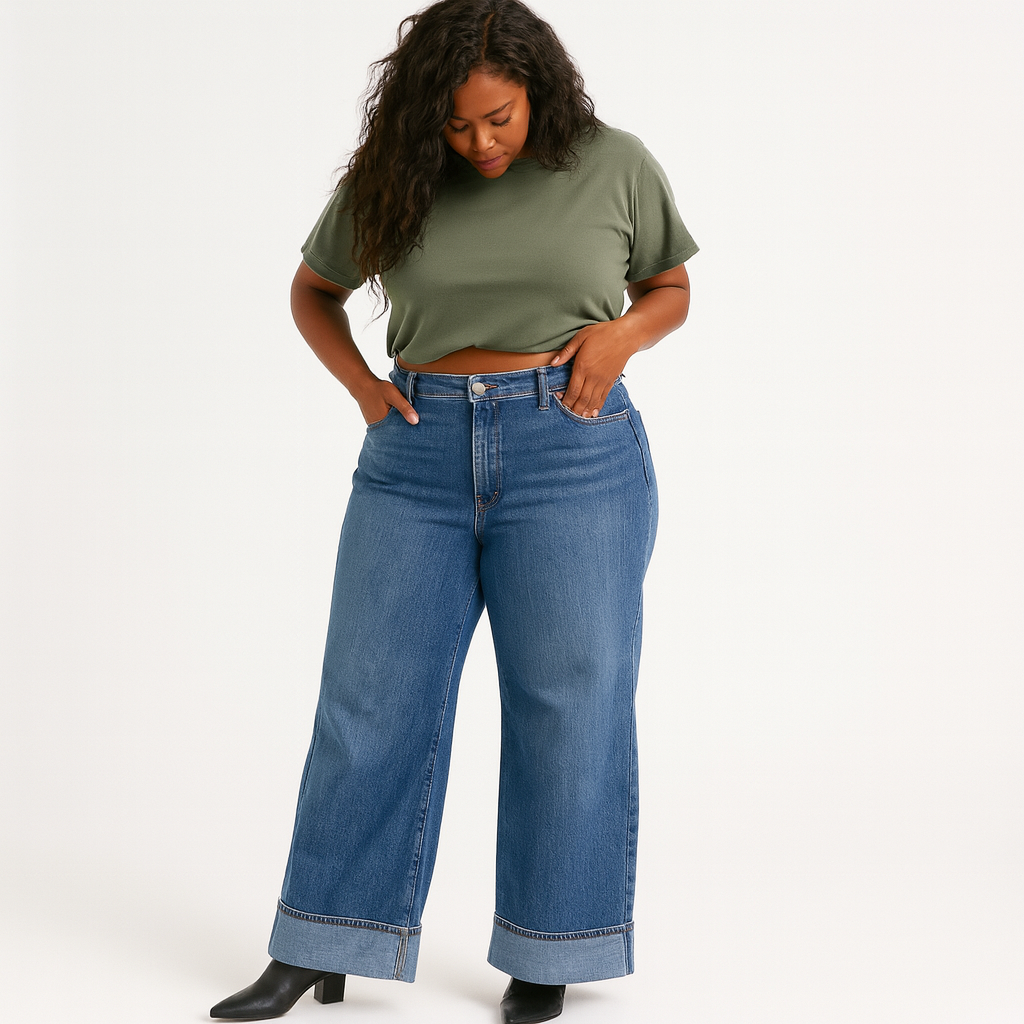 Wide leg jeans
