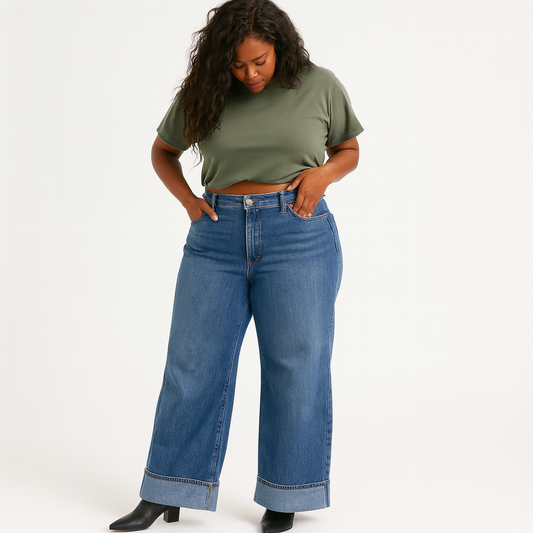 Wide leg jeans